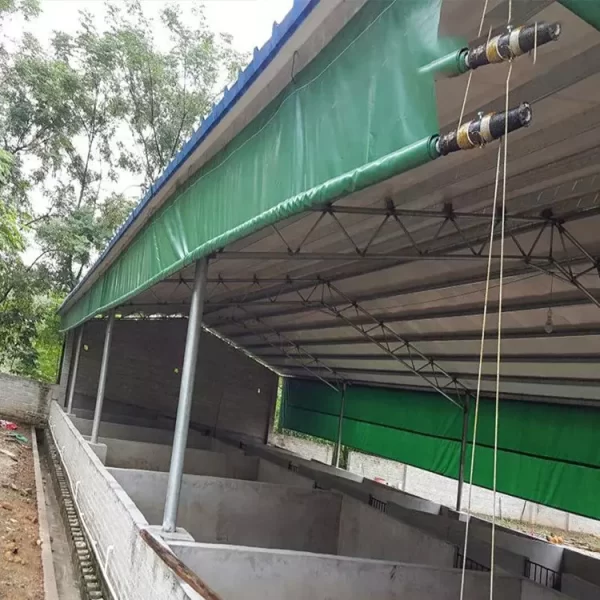 PVC/PE film fabric roller blind for pig sheep cattle farm